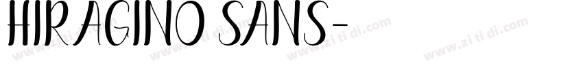 Hiragino Sans字体转换